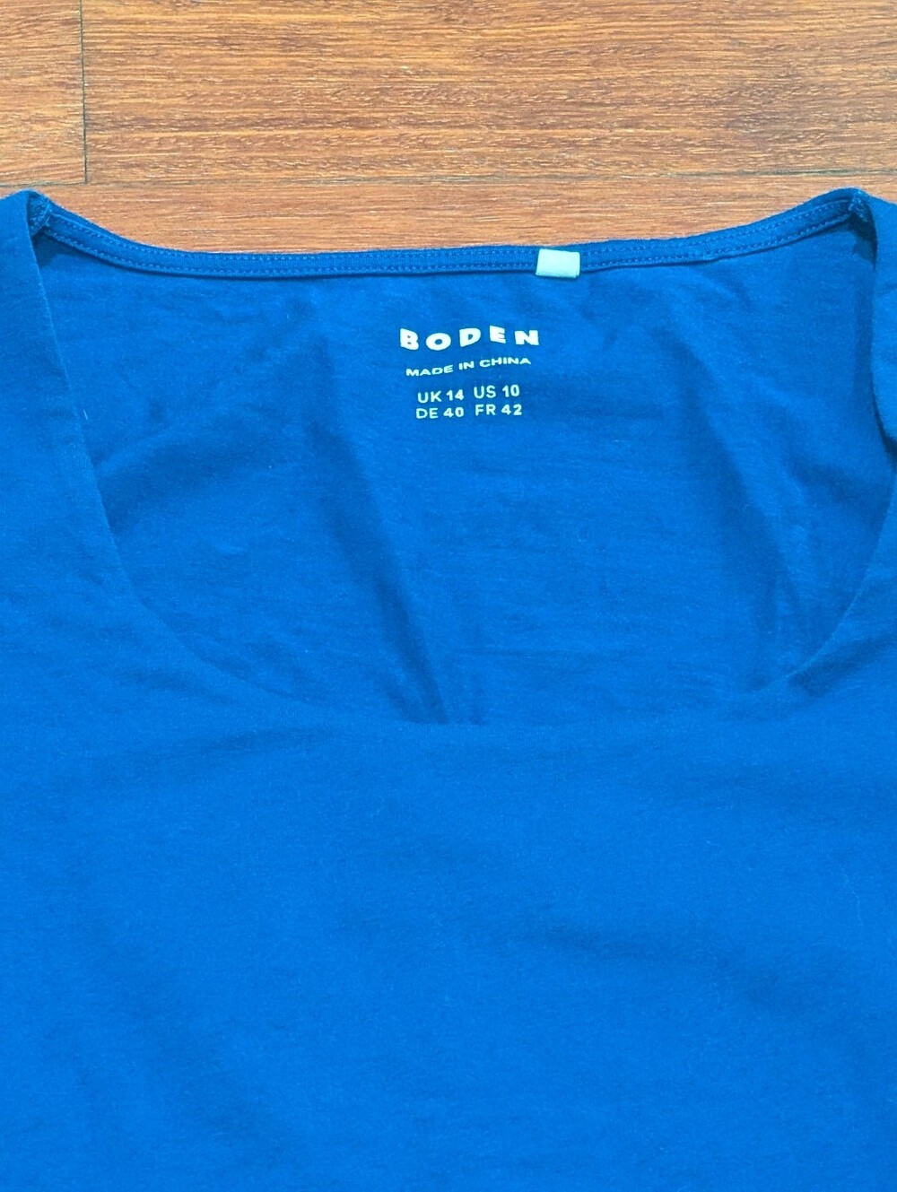 Boden Royal Blue Square-Neck Long Sleeve Top - Picture 2 of 5